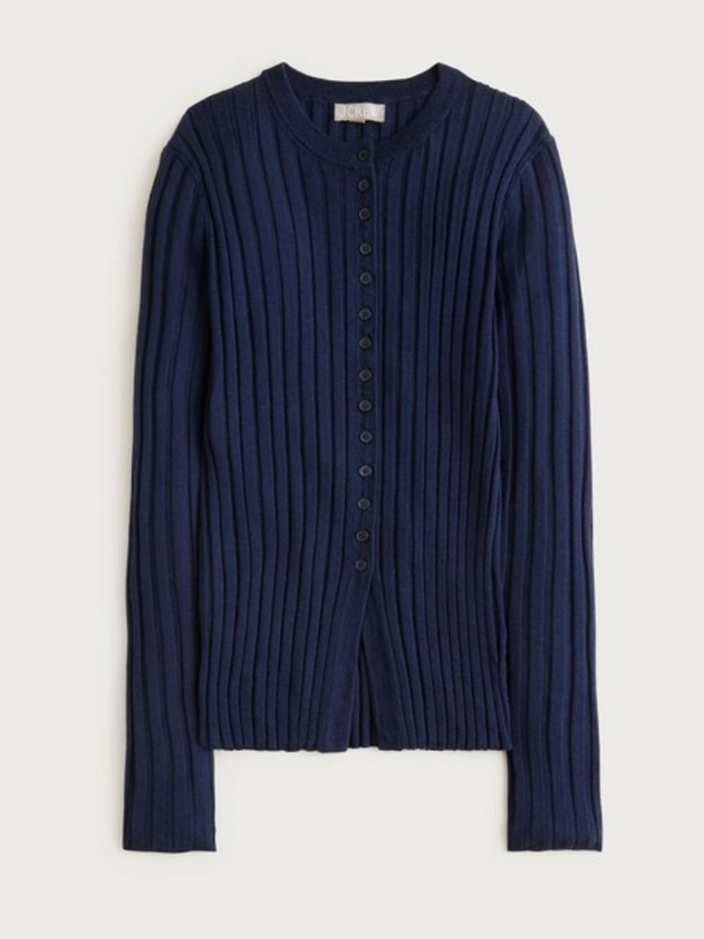 J. Crew Wide-rib fitted cardigan top in merino wool S - Picture 4 of 7